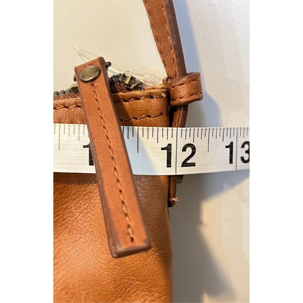 American Leather Co. Boho Crossbody Shoulder Bag Women’s Brown Zip Fall Hippie - Picture 9 of 15